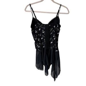Ava Rose Vintage Floral Corset Size Large fairycore whimsygoth